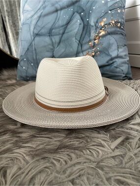 Wallaroo Women’s Kristy Wide Brim Fedora with Faux Leather Band
